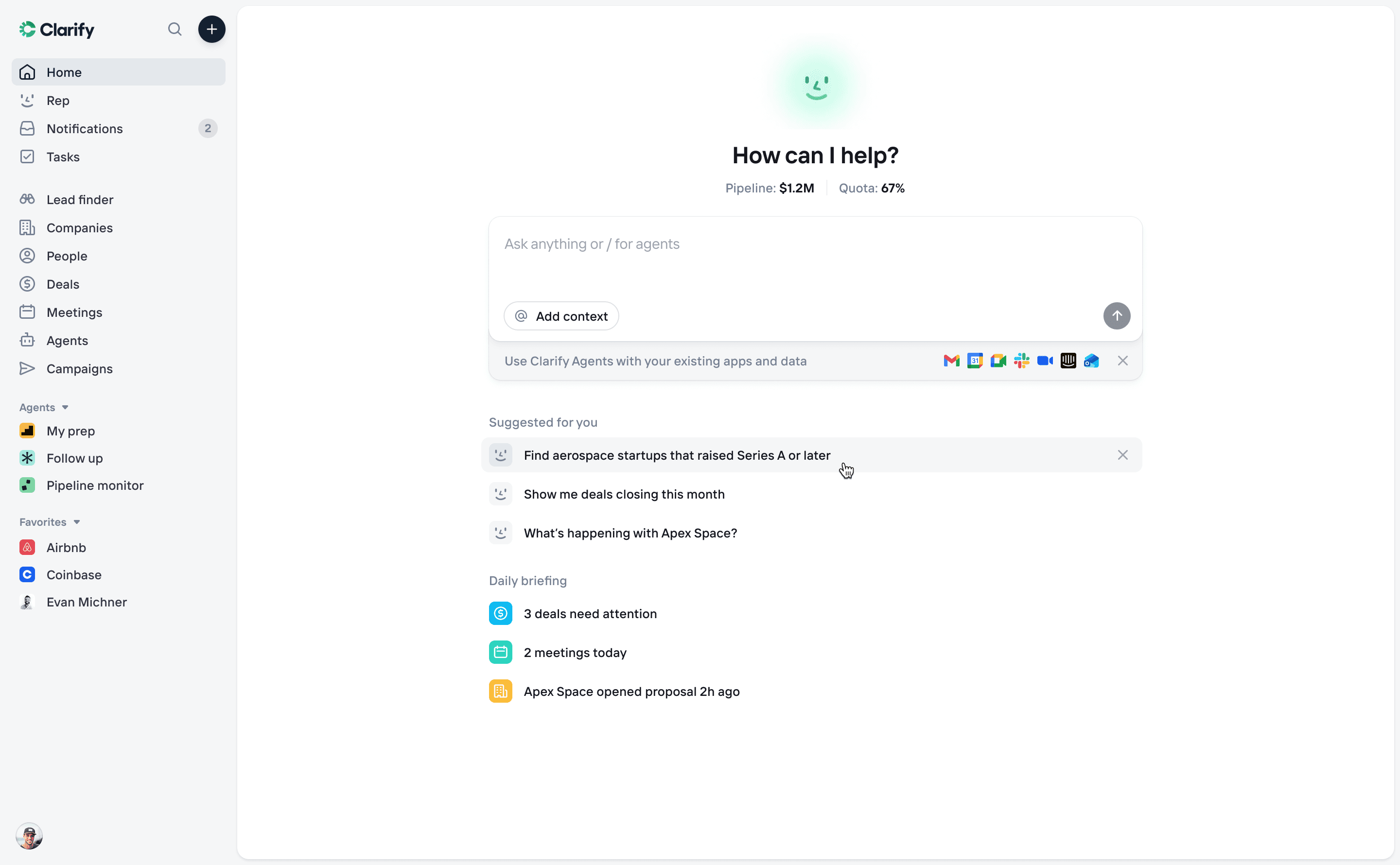Clarify home with AI assistant